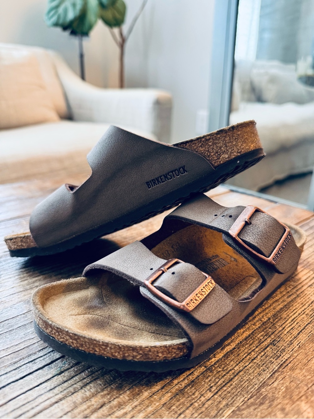 Birkenstock Arizona Girls Sandals EU 32 / US 1–1.5 Gray Taupe